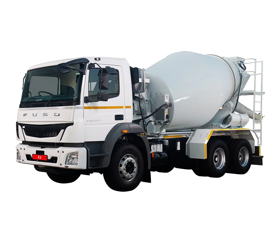 White FUSO FJ extra-heavy concrete mixer truck